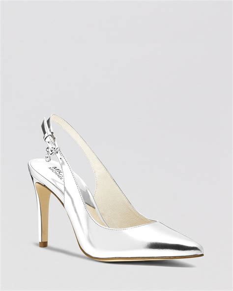 high heel silber michael kors|Michael Kors heels size 10.